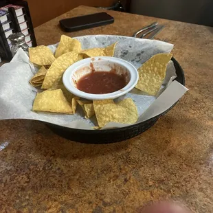 Chips and salsa immediately upon being seated!  And they are great!
