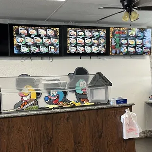 Salsa bar. Menu. Seen 12/2024