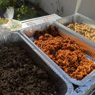 a variety of food items