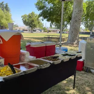 sushi and sashimi, outside