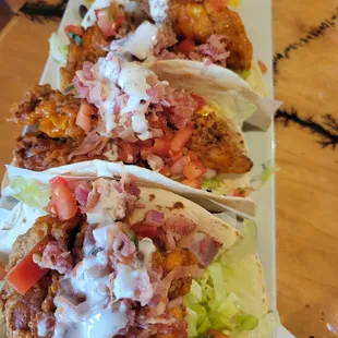 Buffalo chicken tacos