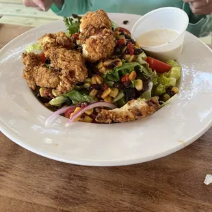 Fried chicken salad