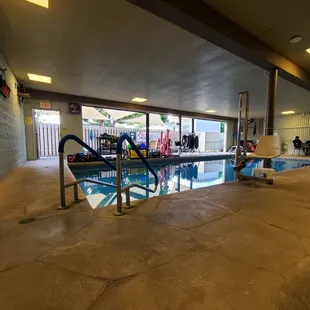 Pool as you enter to check in.