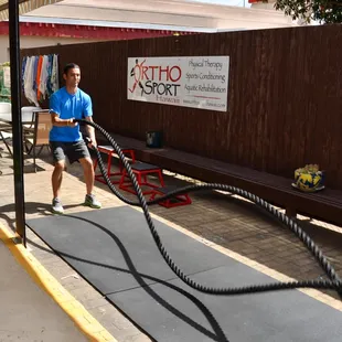 Come learn about our alternative forms of training, including heavy ropes, kettlebells, TRX, and body-weight training!