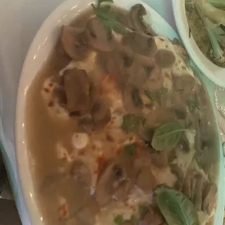 Vitello alla Sorrentina with spaghetti