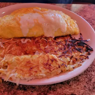 Meat lovers omelet