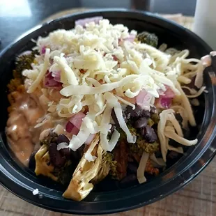 a bowl of food
