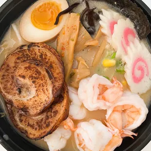Classic Tonkotsu Ramen (shrimp) + a side of pork