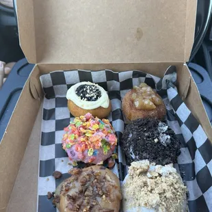 six pack assorted half dozen $13.25 (instagram: @issa.cheatday)