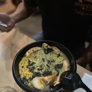 Fried gyoza ramen