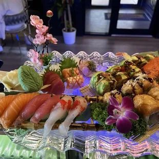 sushi and sashimi, food, sashimi, sushi