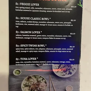 2022 Menu, Osaka Express Poke Hibachi, Lutz, N Tampa