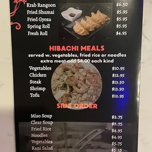2022 Menu, Osaka Express Poke Hibachi, Lutz, N Tampa