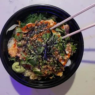 Spicy Ahi Tuna poke Bowl, Osaka Express Poke Hibachi, Lutz, N Tampa