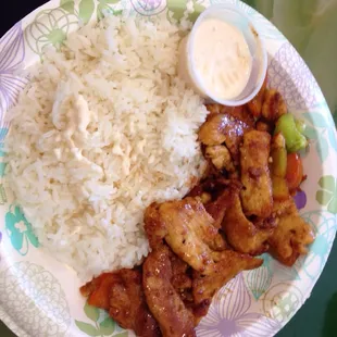 Lunch size Hibachi Chicken.