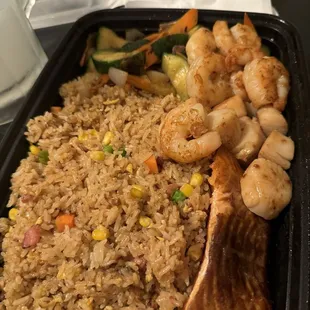 Seafood trio, Dinner sized portion.