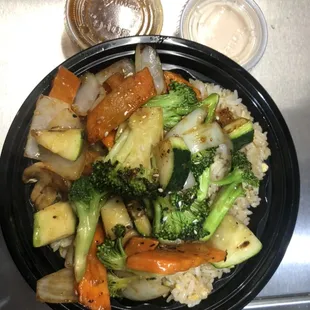 Vegetable Bowls with fried rice