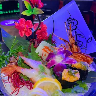 Uni. Sweet shrimp. Squid.