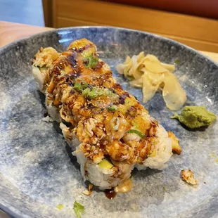 Baked lobster roll. Delicious!