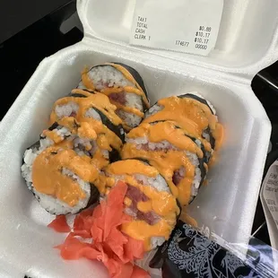 So called &quot;spicy tuna&quot;.
