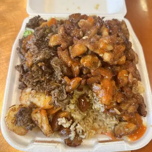Shrimp Beef Chicken Combo