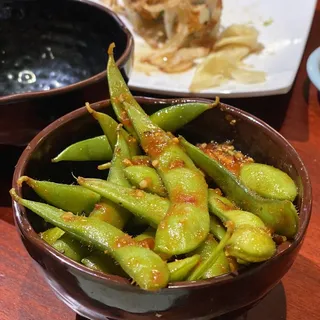 Spicy Garlic Edamame