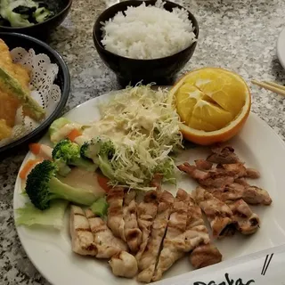 3. Chicken Teriyaki and Tempura Combination Dinner