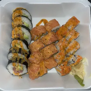 Dynamite Roll, Orange Dragon Roll, Anchorage Roll