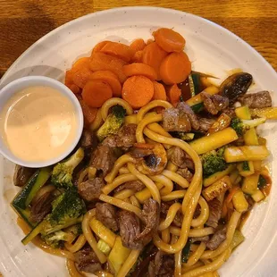Steak Udon and Sapporo