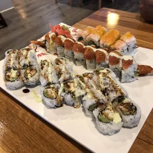 Dancing Shrimp Roll, Tai Tempura, Kiss Me Roll