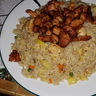 Hawaii fried rice with chicken and shrimp