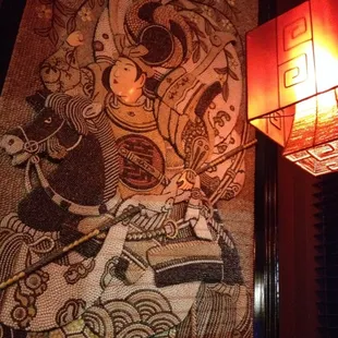 a man riding a horse