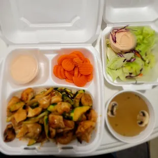 Spicy Teriyaki chicken and shrimp combo