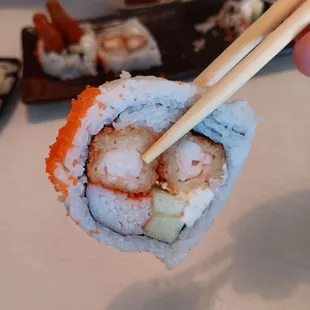 6/01/24.  Close-up of the Osaka Roll.  This basic roll is a gateway into the sushi scene.