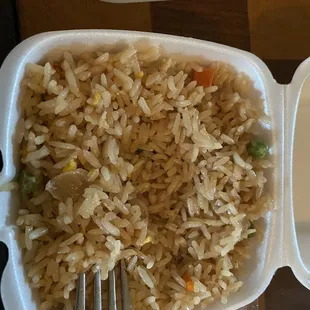 The NO flavor fried rice.