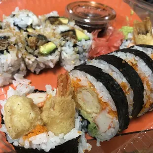Unagi Crunch Roll and Volcano Roll!!!