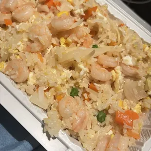 Shrimp fried rice with extra shrimp