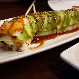 The caterpillar roll even has a face.