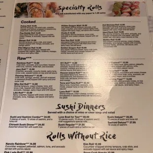 Menu Page 2 as of 2/16/23