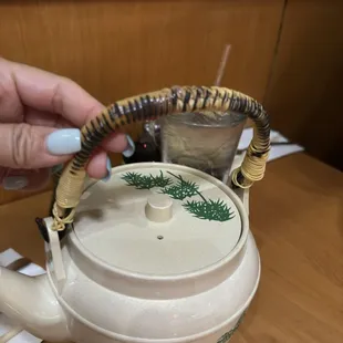 Burnt tea pot