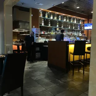a view of the dining area