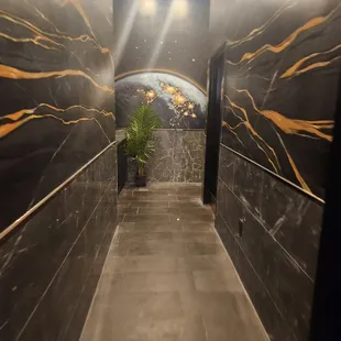 Hallway to restroom
