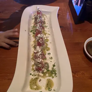 Blackened tuna appetizer