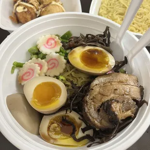 The custom Tonkotsu pork ramen I ordered ingredient by ingredient