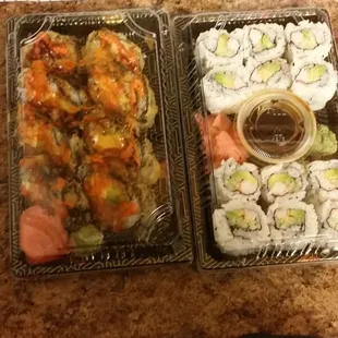 Volcano and California roll