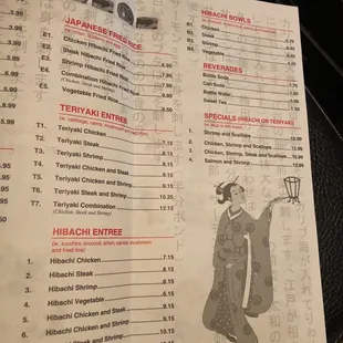 menu, sushi and sashimi