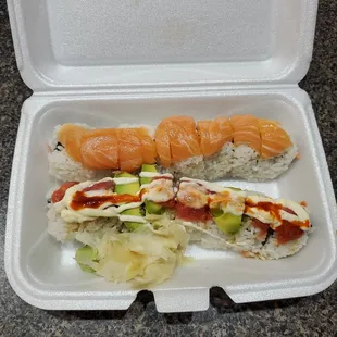 the inside of a styrofoam container