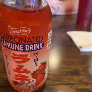a bottle of ramen drink