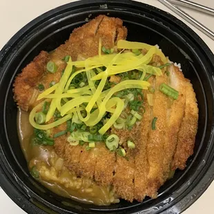 Curry (Fried Chicken) on rice