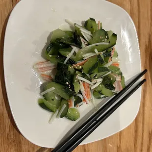 Cucumber salad yummy!